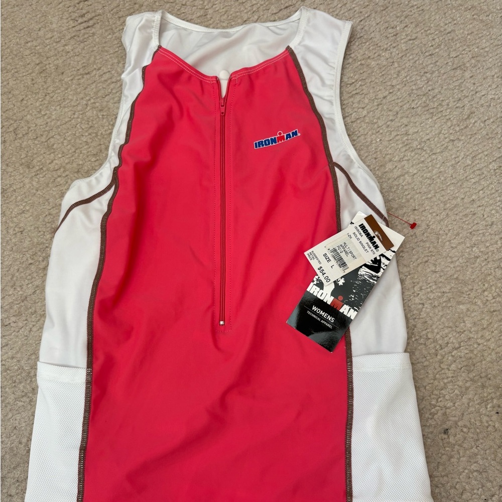 Iron Man Pink and White Women's Singlet